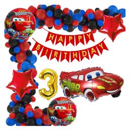 Bubble Trouble 3rd Race Car Theme Birthday Decoration Set for BoysCar Theme 3 Years Birthday Combo Banner & Balloons for Kids Boy Let's Go Racing Themed Party Supplies (3rd Theme)-picture-7