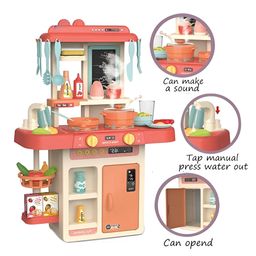 ADKD Toy Kitchen Sets, Simulated Spray Kitchen Toys, Kids Kitchen Pretend Play Set,Play Cooking Set with 42 Pis accessories- Multicolor-18