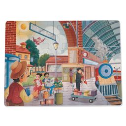 advit toys Train Station Jigsaw Puzzle 48 Piece & Educational Fun Fact Book Inside - Colour May Vary image 2