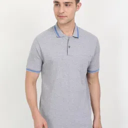 Masculino Latino Men Bio Finish Solid Polo Collar Cotton T-shirt-image-73