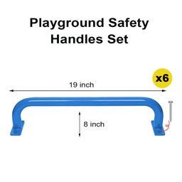 REZNOR 19" Long Metal Playground Safety Jungle Gym Handle Monkey Bars for Kids Backyard (Set of 6) image 3