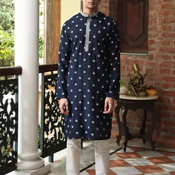 PATR Men Floral Embroidered Flared Sleeves Anarkali Kurta-picture-50