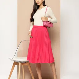 Chemistry Accordion Pleats Flared Skirt-image-52