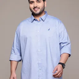Nautica Men Plus Size Smart Casual Shirt-image-72