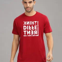 INDISSH Men Typography Printed Round Neck Cotton T-shirt-picture-30