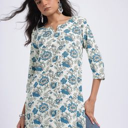 Anouk Floral Print Straight Kurta-image-89