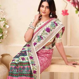 K 5 Fashion Geometric Printed Saree-image-43