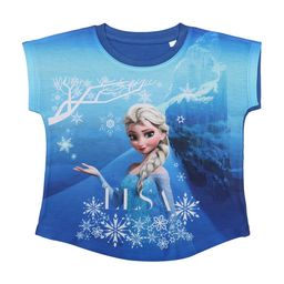Disney by Wear Your Mind Girls Blue Disney Elsa Printed Knitted Top-image-61