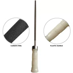 AMB 8 inch (203.2 mm) Round File Tool With PVC Handle, AZRF008_1 image 2