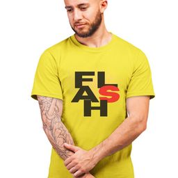 3Colors Typography Printed Round Neck Drop-Shoulder Sleeves Cotton T-shirt-image-89
