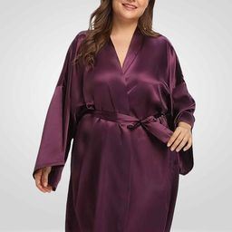 Bella Babe by SK Women Plus Size Long Sleeved Robe-image-94
