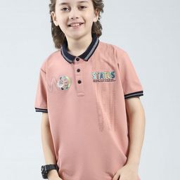 Monte Carlo Boys Graphic Printed Polo Collar Cotton T-shirt-image-19
