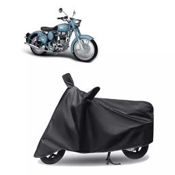 Auto Pearl Polyester Two Wheeler Cover for Royal Enfield Classic Squadron (Grey)-image-16
