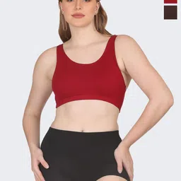 POOJA RAGENEE Pack of 2 Full Coverage Skin Breathable Workout Bra with All Day Comfort-picture-13