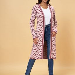 RANGMANCH BY PANTALOONS Self Design Longline Shrug-26