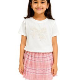 POP STREET KIDS Girls Printed Round Neck Top with Skirt-image-30