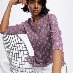 Anouk Rustic Ethnic Motifs Printed Straight Kurti-image-96