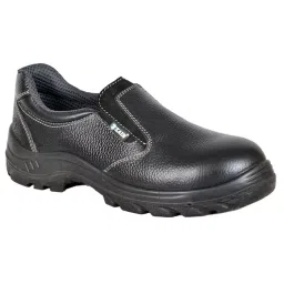 Zain Safety Ladies Steel Toe Safety Shoes PU Single Density Low Ankle Black Buff Barton Genuine Leather Size UK7, ZM-08 (LADIES)-picture-38