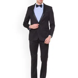 Louis Philippe Men Navy-Blue Two-Piece Suit-image-56