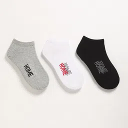 THE BEAR HOUSE Men Pack of 3 Assorted Patterned Ankle Length Socks-10