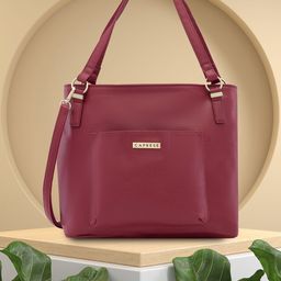 Caprese PU Structured Shoulder Bag with Applique-image-42