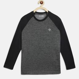 CHIMPRALA Boys Grey Solid Round Neck Sports T-shirt-image-124