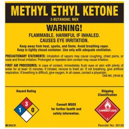 BRADY Polyester Label Methyl Ethyl Ketone 5 x 5 inch, 8AG10 (Pack of 25)-image-38