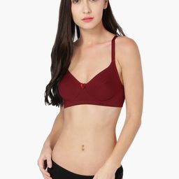 Ginger by Lifestyle Maroon Solid Non-Wired Non Padded Beginners Bra 8903732215099-picture-58