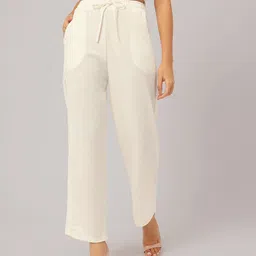 DressBerry Textured Luxe Floral Straight Trousers-image-21