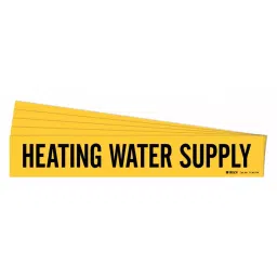 BRADY Pipe Marker Heating Water Supply Yellow & Black for 203.2 mm (8 Inch) and Larger Outer Diameter Pipe, 781Z88 (Pack of 5 Pcs)-image-90