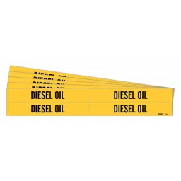 BRADY Pipe Marker Diesel Oil Yellow & Black for 3/4 to 2-3/8 inch Outer Diameter Pipe, 781XW7 Pack of 20 Pcs)-image-75