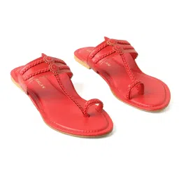 Chaal Chalan Jayla Red Kolhapuris-picture-0