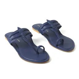 Chaal Chalan Jayla Navy Blue Kolhapuris-picture-44