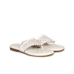 Commander Shoes Women Textured Open Toe Flats-48