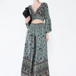 SHOWOFF Printed Top With Palazzo Co-Ords-image-17