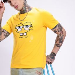 Kook N Keech Sponge Bob Graphic Printed Pure Cotton T-shirt-image-56