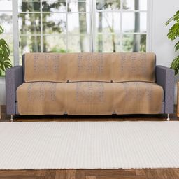 Aura Gold-Toned Cotton Sofa Cover-image-50