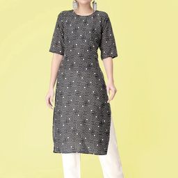 Ethnic basket Women Multicoloured Poly Crepe Kurta Sets-picture-26