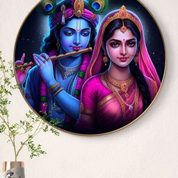 Myntra Elegant Homes Blue & Pink 1 Piece Wood Religious Wall Paintings-image-75