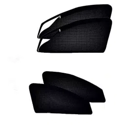 Auto Pearl Black Zipper Magnetic Window (Front/Rear) Car Curtains for Tiago (Set of 4 Pcs)-3