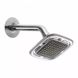 PLUMBER Basic Double Rim Single Flow Overhead Shower with Anti-lime Jets with Shower Arm, DR-2101-picture-2