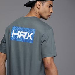 HRX by Hrithik Roshan Men Graphic Printed Bio Finish Oversized T-shirt-image-93