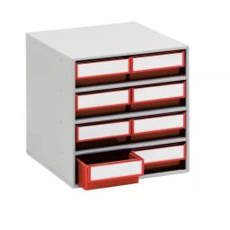 Treston 8 Drawer Storage Unit Plastic 395 x400 x400 mm Red, 0840-5-image-89