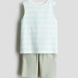 H&M 2-Piece Vest Top & Shorts Cotton Set-image-16