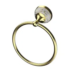 RN Stainless Steel Gold Chrome Finish Wall Mount Towel Holder for Bathroom, 8043-image-81