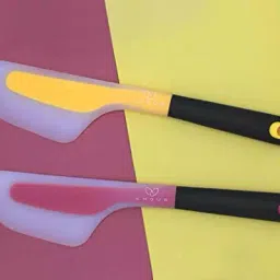 Amour Silicone Spatula Scraper Spoon for Heat Resistant Better Cooking, Set of 2 (Red & Yellow)-40