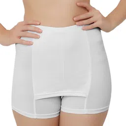 Bella Voste Front Double Layer Stretchable Boy Shorts Briefs PT-2346-White-M-image-0