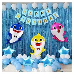 Party Propz Baby Shark Theme Birthday Decoration Multicolor - Pack of 72-16