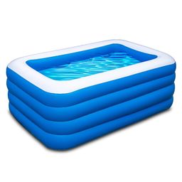 SYGA Rectangular Family Swimming Pool Inflatable Tub Kiddie Pool 4 Layer 3.05 Meters BathTub for Kids, Adults, Outdoor, Garden, Backyard, Pool Party-5