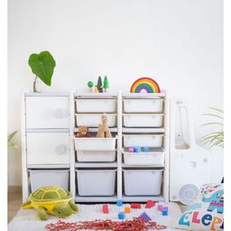 Miniture Toy Vault Truck Toy Storage Organizer - White-11